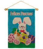 Felices Pascuas - Easter Spring Vertical Impressions Decorative Flags HG120024 Made In USA