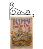 Bunnies Basket - Easter Spring Vertical Impressions Decorative Flags HG137439 Made In USA