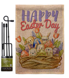 Bunnies Basket - Easter Spring Vertical Impressions Decorative Flags HG137439 Made In USA