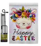 Happy Bunny - Easter Spring Vertical Impressions Decorative Flags HG137443 Made In USA