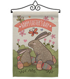 Happy Easter's Day with Colourful Bunny Eggs - Easter Spring Vertical Impressions Decorative Flags HG192020 Made In USA
