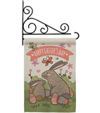 Happy Easter's Day with Colourful Bunny Eggs - Easter Spring Vertical Impressions Decorative Flags HG192020 Made In USA