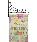 Happy Easter Colourful Flowers - Easter Spring Vertical Impressions Decorative Flags HG192021 Made In USA