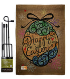 Colourful Happy Easter Egg - Easter Spring Vertical Impressions Decorative Flags HG192022 Made In USA