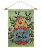 Happy Chick - Easter Spring Vertical Impressions Decorative Flags HG192342 Made In USA