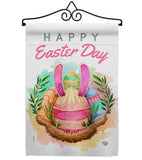 Happy Bunny Eggs - Easter Spring Vertical Impressions Decorative Flags HG192349 Made In USA