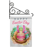 Happy Bunny Eggs - Easter Spring Vertical Impressions Decorative Flags HG192349 Made In USA