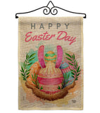 Happy Bunny Eggs - Easter Spring Vertical Impressions Decorative Flags HG192349 Made In USA