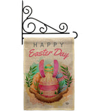 Happy Bunny Eggs - Easter Spring Vertical Impressions Decorative Flags HG192349 Made In USA