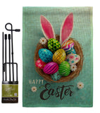 Bunny Easter Eggs - Easter Spring Vertical Impressions Decorative Flags HG192373 Made In USA