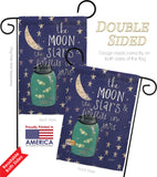 Moon Stars Fireflies Jars - Expression Inspirational Vertical Impressions Decorative Flags HG115124 Made In USA