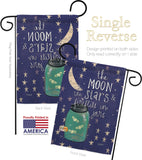 Moon Stars Fireflies Jars - Expression Inspirational Vertical Impressions Decorative Flags HG115124 Made In USA