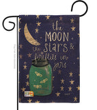 Moon Stars Fireflies Jars - Expression Inspirational Vertical Impressions Decorative Flags HG115124 Made In USA