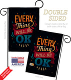 Will be OK - Expression Inspirational Vertical Impressions Decorative Flags HG115155 Made In USA