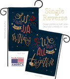 We Are All Together - Expression Inspirational Vertical Impressions Decorative Flags HG115162 Made In USA