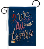 We Are All Together - Expression Inspirational Vertical Impressions Decorative Flags HG115162 Made In USA