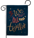 We Are All Together - Expression Inspirational Vertical Impressions Decorative Flags HG115162 Made In USA