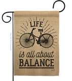 Life Is All About Balance - Expression Inspirational Vertical Impressions Decorative Flags HG137117 Made In USA
