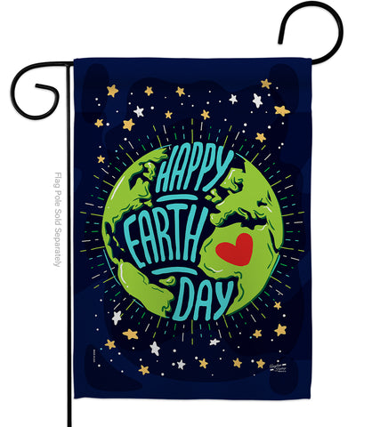 Happy Earth Day - Expression Inspirational Vertical Impressions Decorative Flags HG137176 Made In USA