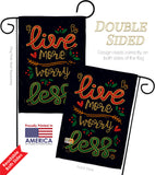 Worry Less - Expression Inspirational Vertical Impressions Decorative Flags HG137184 Made In USA