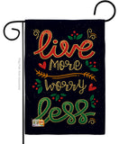 Worry Less - Expression Inspirational Vertical Impressions Decorative Flags HG137184 Made In USA