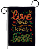 Worry Less - Expression Inspirational Vertical Impressions Decorative Flags HG137184 Made In USA