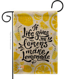 Life Gives Lemons - Expression Inspirational Vertical Impressions Decorative Flags HG137185 Made In USA