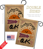 Everything Ok - Expression Inspirational Vertical Impressions Decorative Flags HG137188 Made In USA