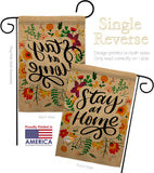 Stay At Home - Expression Inspirational Vertical Impressions Decorative Flags HG137197 Made In USA