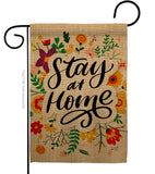 Stay At Home - Expression Inspirational Vertical Impressions Decorative Flags HG137197 Made In USA