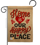 Home is Happy Place - Expression Inspirational Vertical Impressions Decorative Flags HG137200 Printed In USA