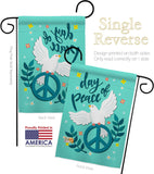 Day of Peace - Expression Inspirational Vertical Impressions Decorative Flags HG137349 Made In USA