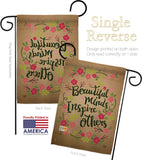 Beautiful Minds Inspire Others - Expression Inspirational Vertical Impressions Decorative Flags HG191097 Made In USA