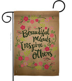 Beautiful Minds Inspire Others - Expression Inspirational Vertical Impressions Decorative Flags HG191097 Made In USA