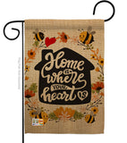 Home is Where Your Heart - Expression Inspirational Vertical Impressions Decorative Flags HG192202 Printed In USA