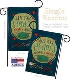 Thank You All Heroes - Expression Inspirational Vertical Impressions Decorative Flags HG192205 Made In USA
