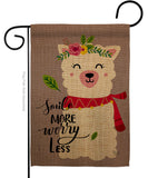 Worry Less - Expression Inspirational Vertical Impressions Decorative Flags HG192212 Made In USA