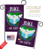 Peace on Earth - Expression Inspirational Vertical Impressions Decorative Flags HG192366 Made In USA