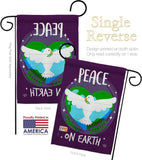 Peace on Earth - Expression Inspirational Vertical Impressions Decorative Flags HG192366 Made In USA