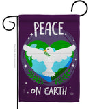 Peace on Earth - Expression Inspirational Vertical Impressions Decorative Flags HG192366 Made In USA