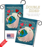 Happy Peace Day - Expression Inspirational Vertical Impressions Decorative Flags HG192420 Made In USA