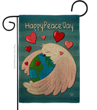 Happy Peace Day - Expression Inspirational Vertical Impressions Decorative Flags HG192420 Made In USA