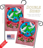 Peace On Earth - Expression Inspirational Vertical Impressions Decorative Flags HG192455 Made In USA