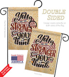 Stronger Then You Think - Expression Inspirational Vertical Impressions Decorative Flags HG192524 Made In USA