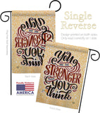 Stronger Then You Think - Expression Inspirational Vertical Impressions Decorative Flags HG192524 Made In USA