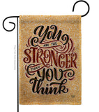 Stronger Then You Think - Expression Inspirational Vertical Impressions Decorative Flags HG192524 Made In USA