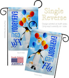 Everybody Can Fly - Expression Inspirational Vertical Impressions Decorative Flags HG192613 Made In USA