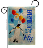 Everybody Can Fly - Expression Inspirational Vertical Impressions Decorative Flags HG192613 Made In USA