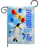 Everybody Can Fly - Expression Inspirational Vertical Impressions Decorative Flags HG192613 Made In USA