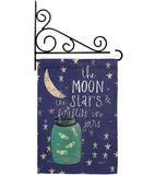 Moon Stars Fireflies Jars - Expression Inspirational Vertical Impressions Decorative Flags HG115124 Made In USA